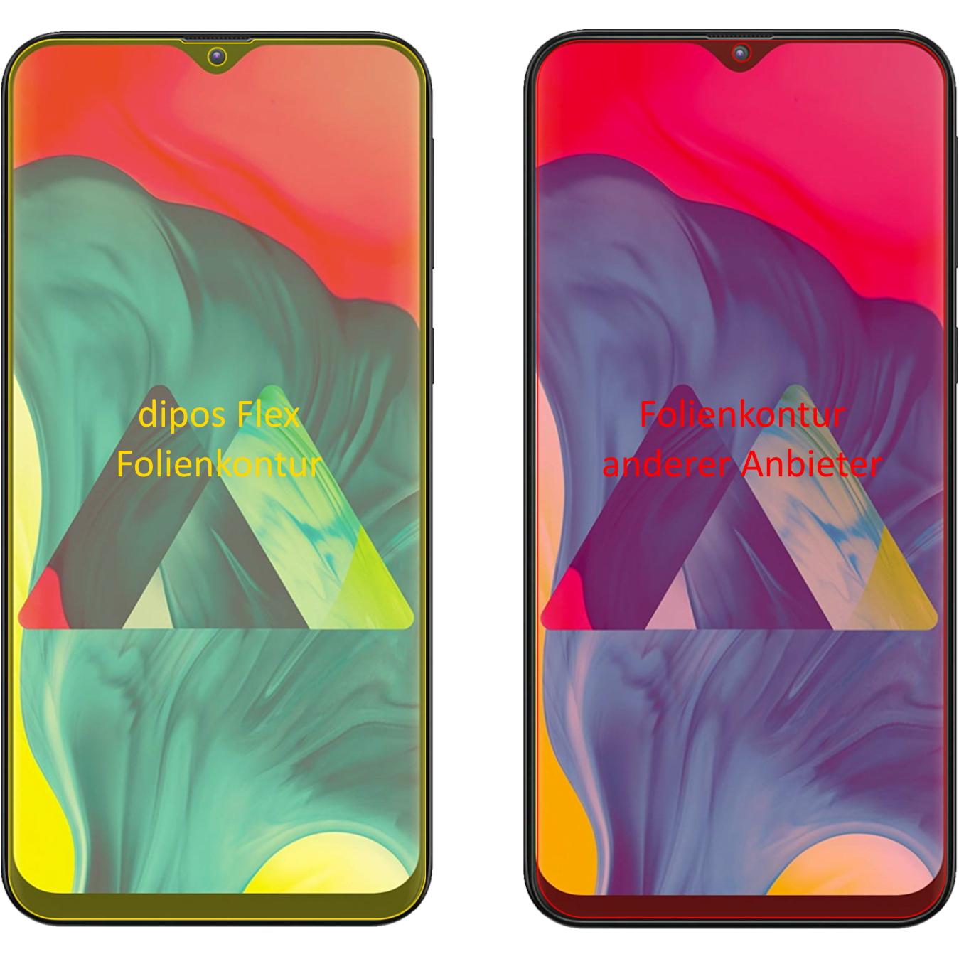 Dipos Displayschutzfolie Full-Cover 3D (2 Stück, Samsung Galaxy M10), Smartphone Schutzfolie, Transparent