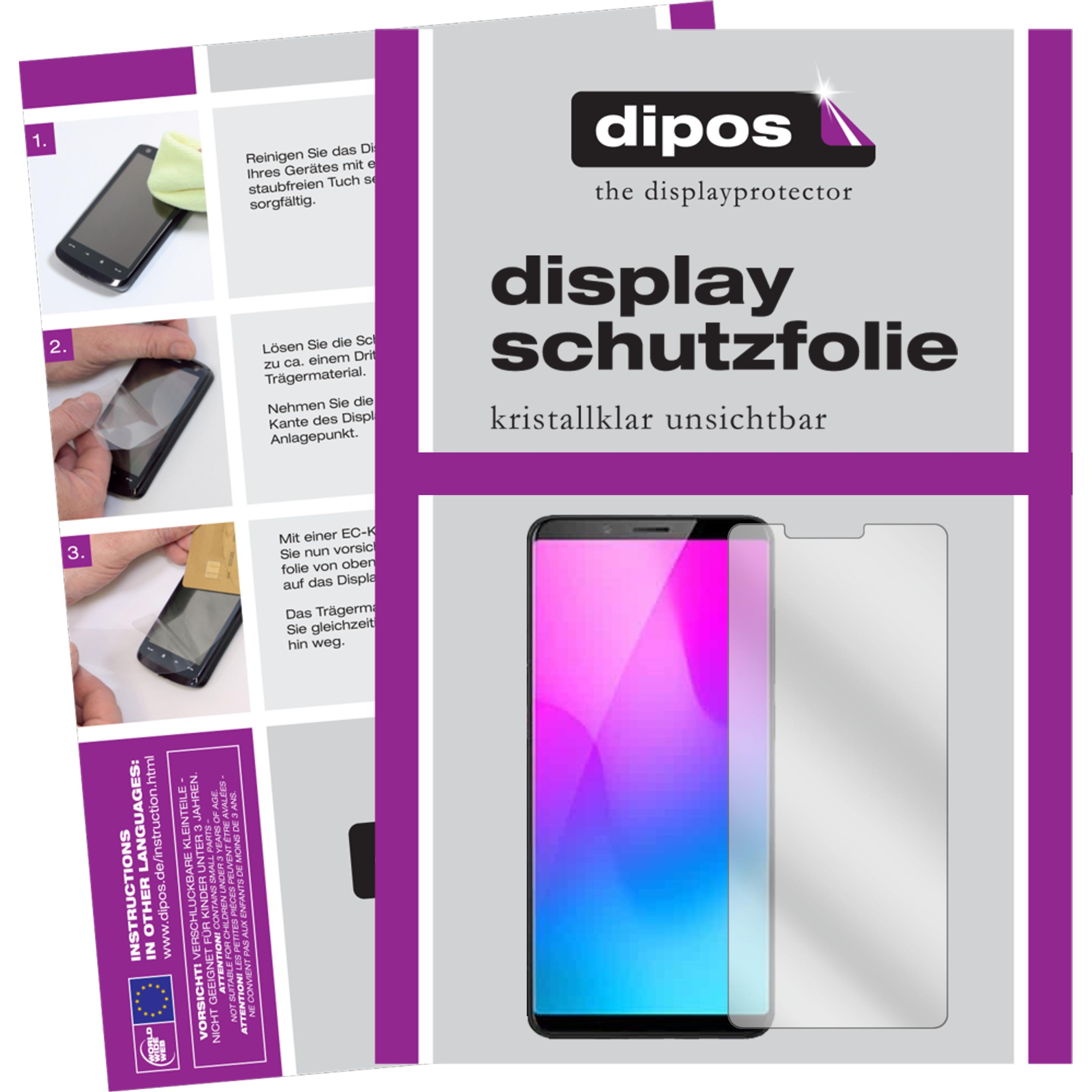 Dipos Displayschutzfolie Crystalclear (2 Stück, ZTE Nubia M3), Smartphone Schutzfolie, Transparent