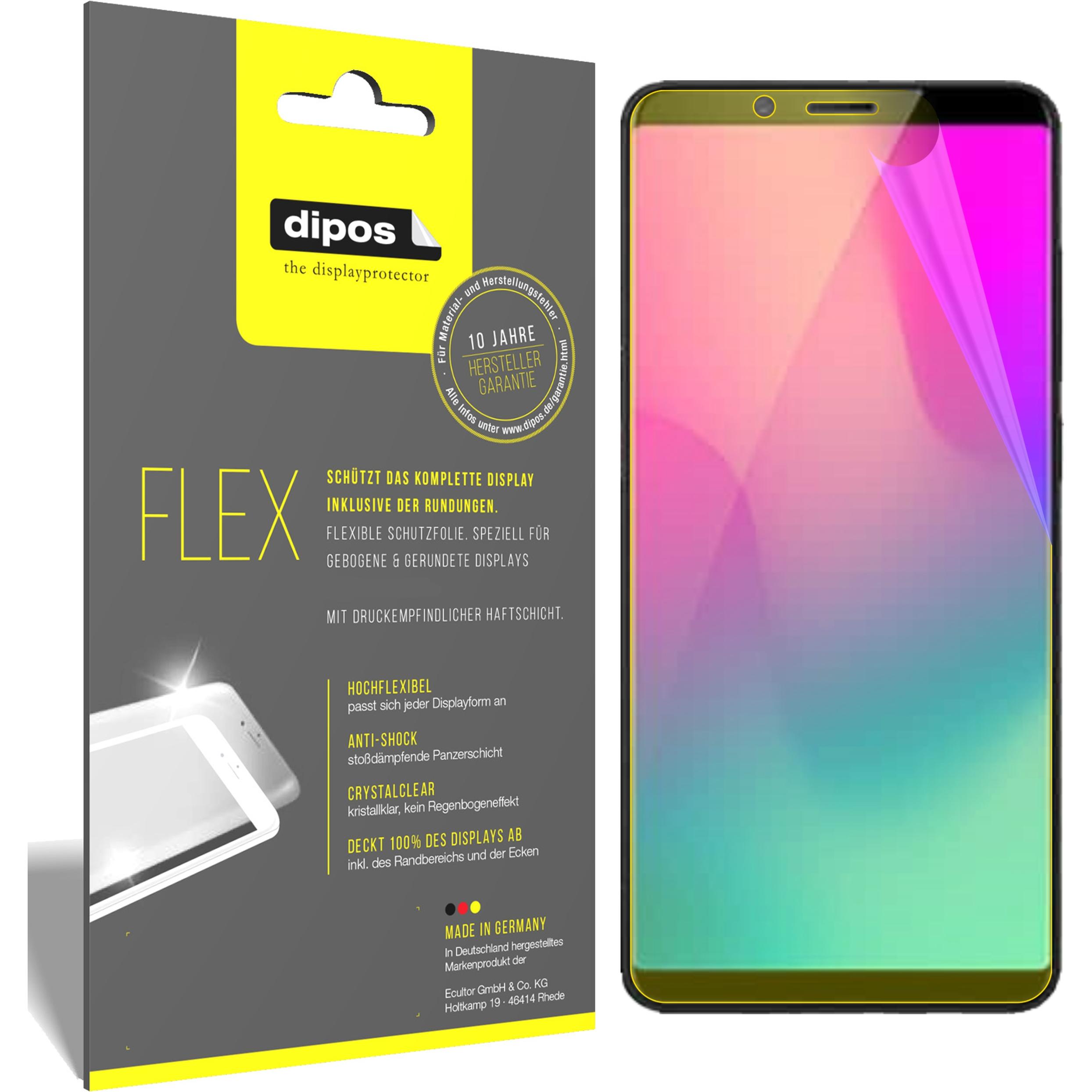 Dipos Displayschutzfolie Full-Cover 3D (3 Stück, ZTE Nubia M3), Smartphone Schutzfolie, Transparent