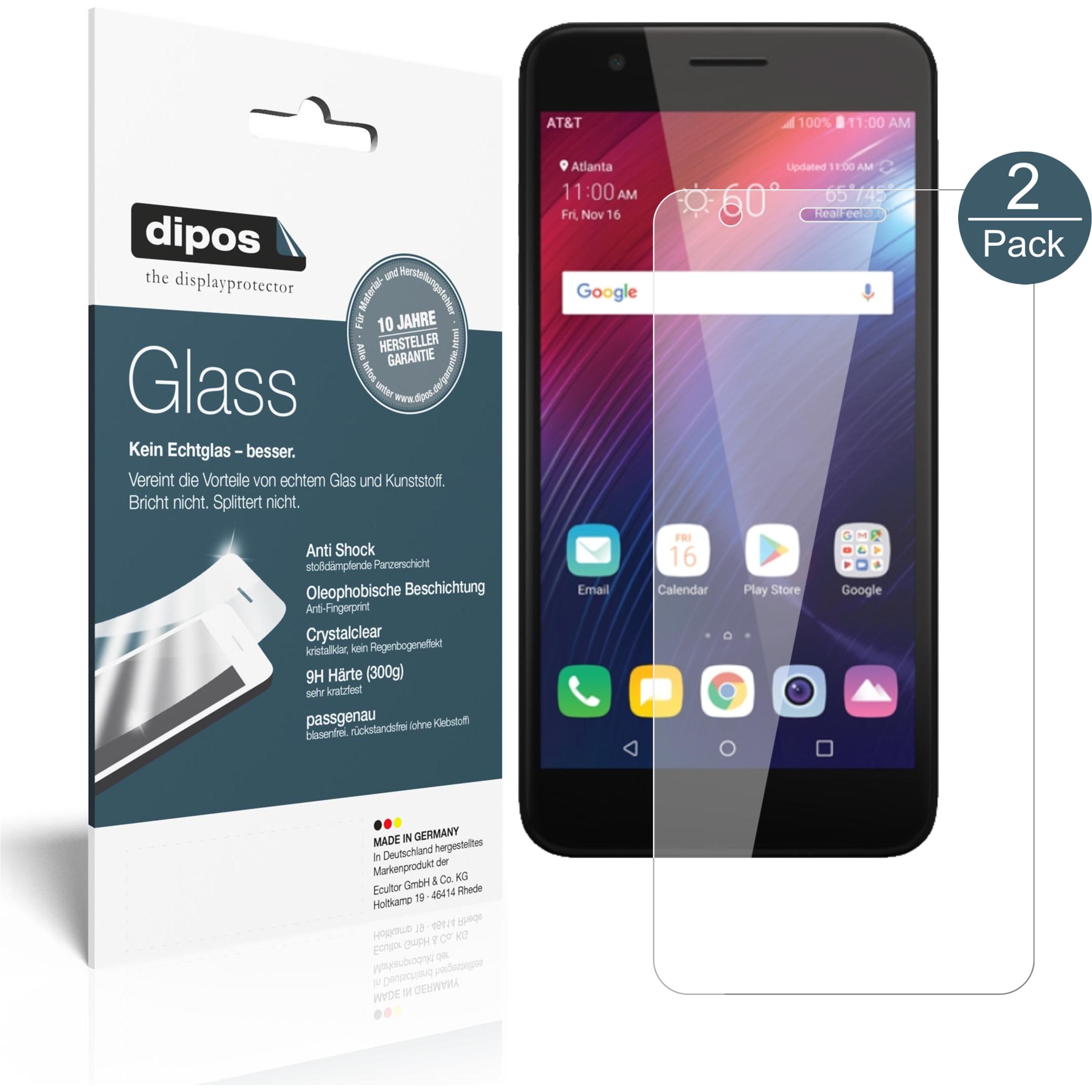 Dipos Displayschutz Anti-Shock (1 Stück, LG Phoenix Plus), Smartphone Schutzfolie, Transparent