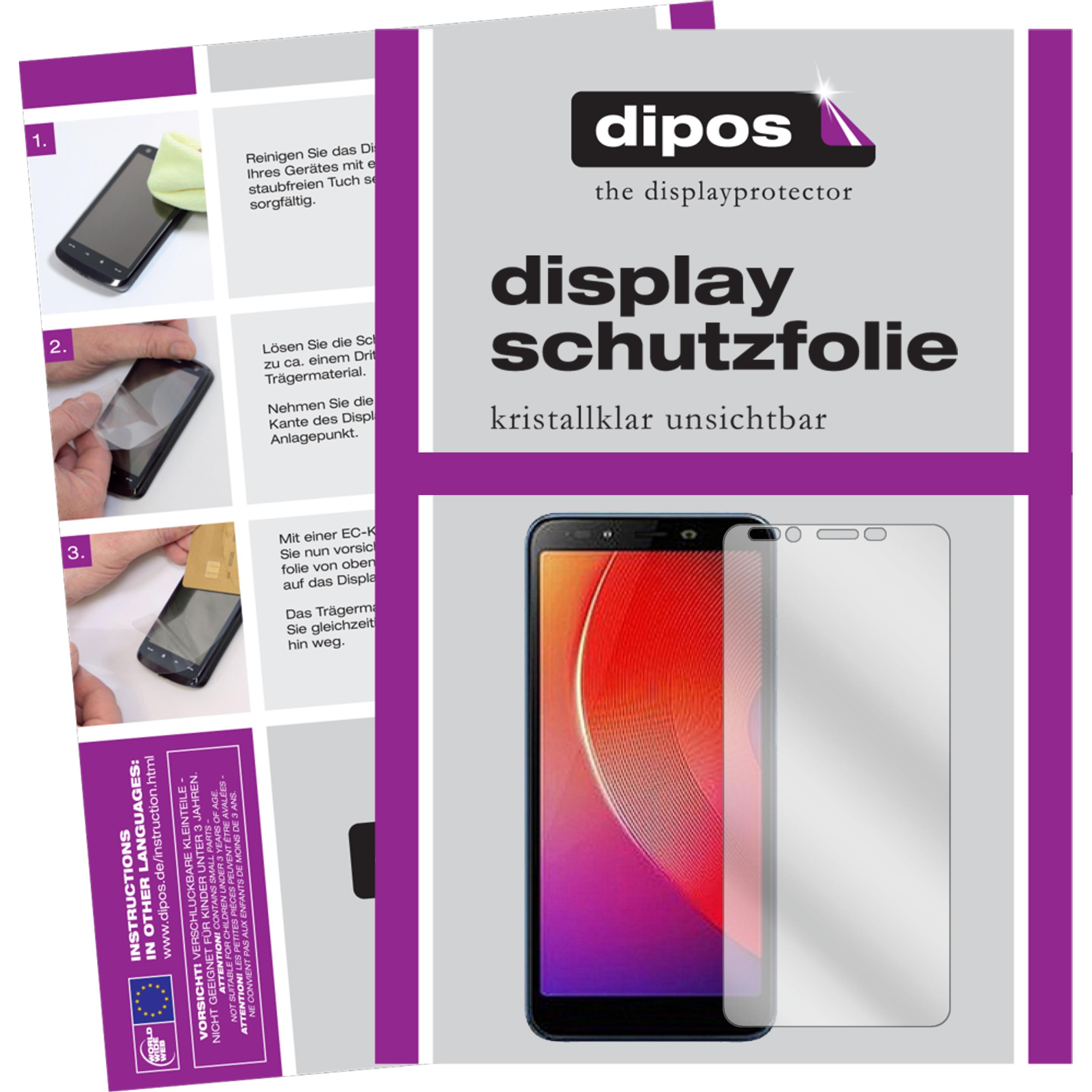 Dipos Displayschutzfolie Crystalclear (2 Stück, Infinix Smart 2 Pro), Smartphone Schutzfolie, Transparent