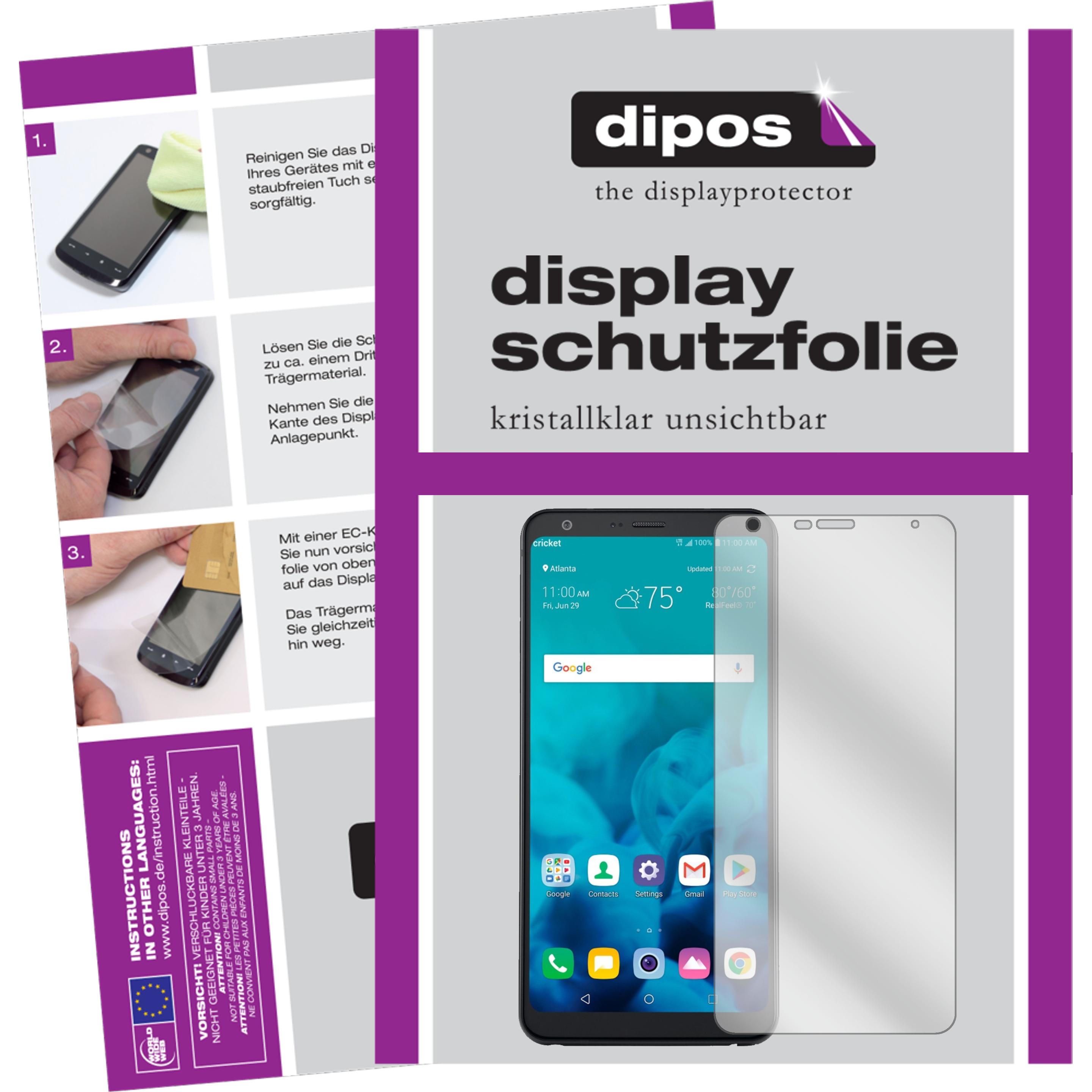 Dipos Displayschutzfolie Crystalclear (2 Stück, LG Stylo 4), Smartphone Schutzfolie, Transparent