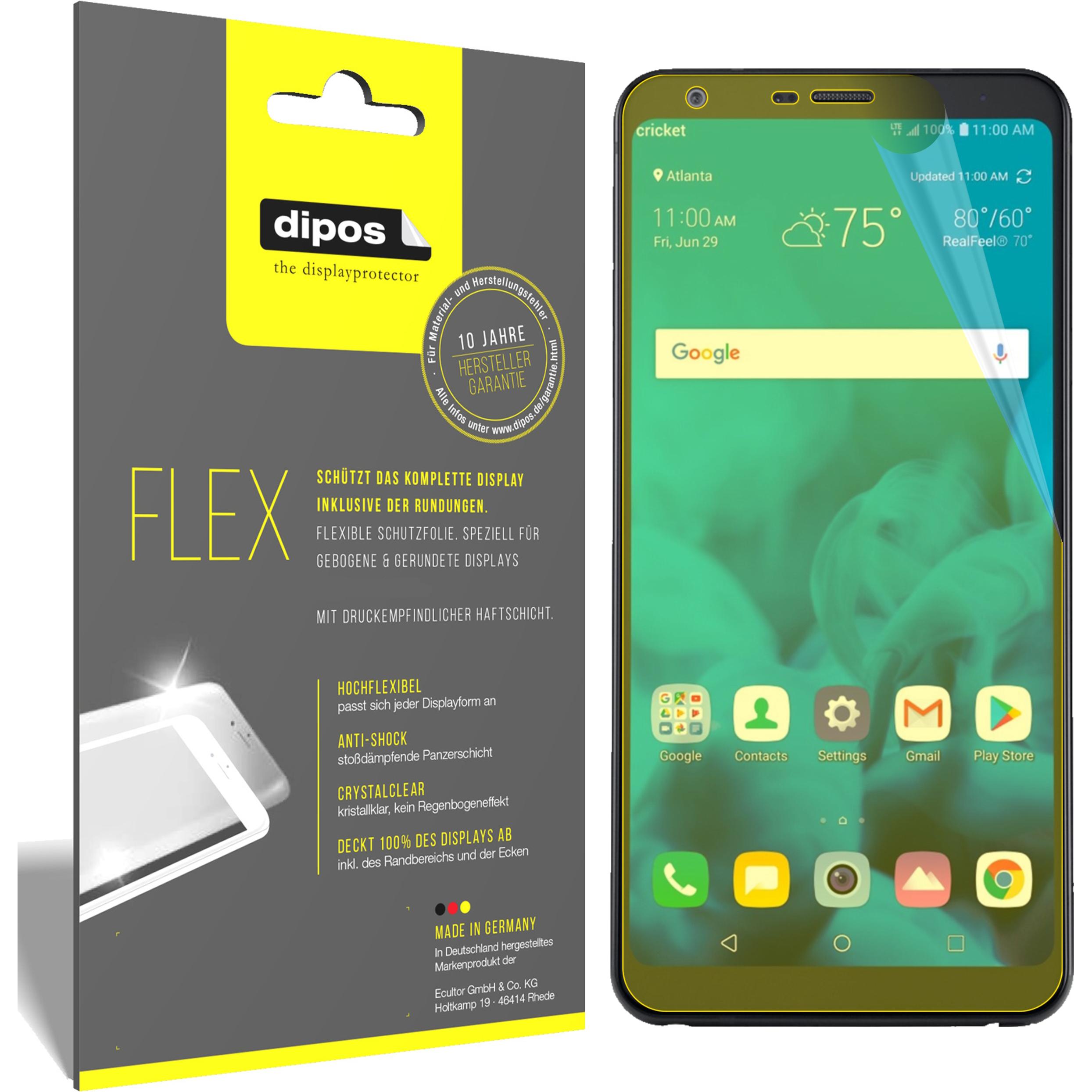 Dipos Displayschutzfolie Full-Cover 3D (3 Stück, LG Stylo 4), Smartphone Schutzfolie, Transparent