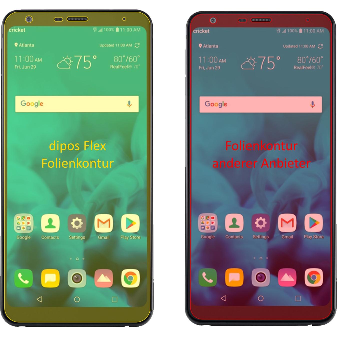 Thumbnail - Dipos Displayschutzfolie Full-Cover 3D (3 Stück, LG Stylo 4), Smartphone Schutzfolie, Transparent