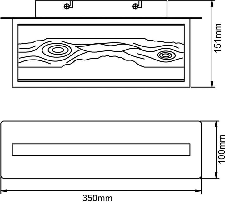 Actual product image Brilliant Chaumont LED Wall Lamp 35cm black/wood (930 lm)