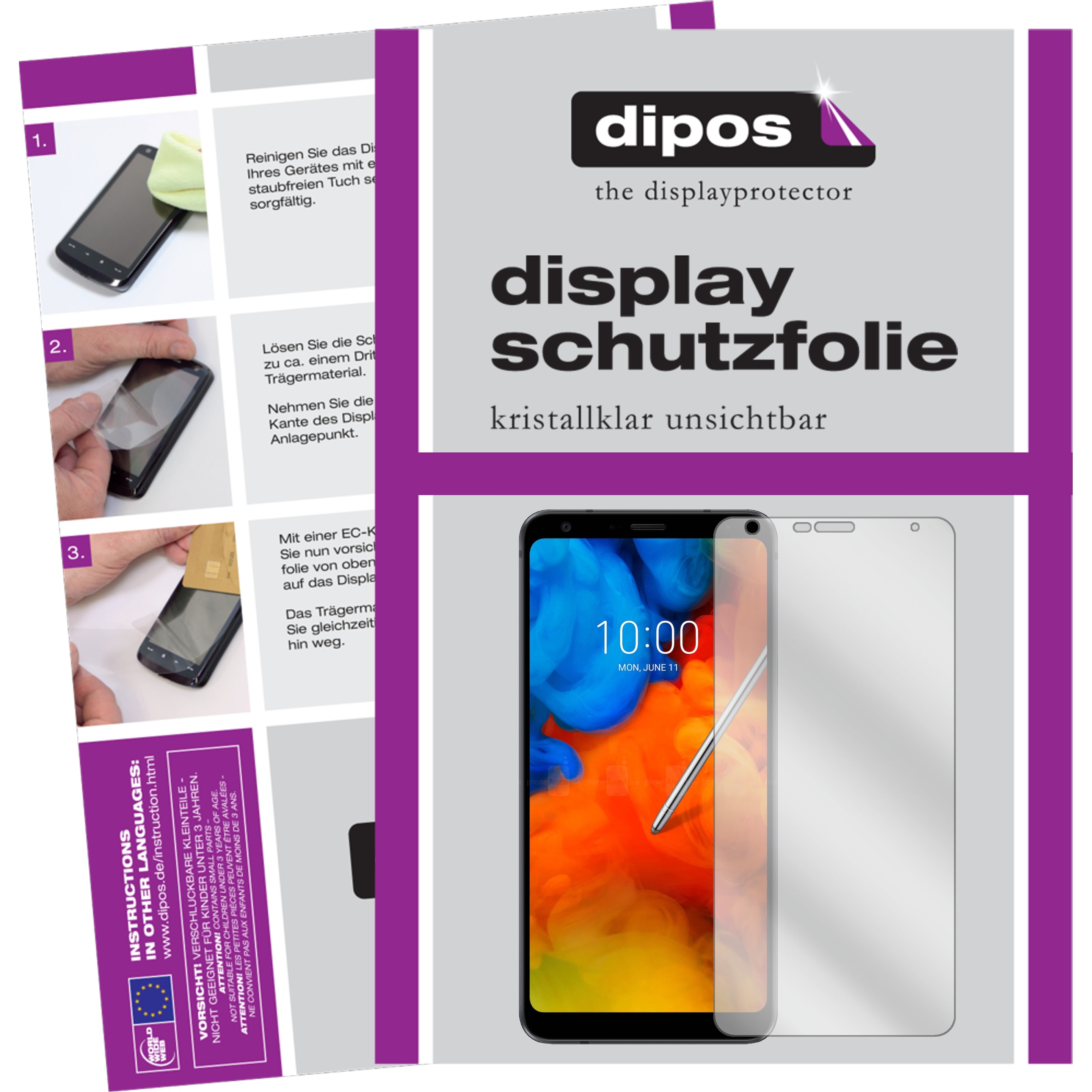 Dipos Displayschutzfolie Crystalclear (5 Stück, LG Q Stylus Plus), Smartphone Schutzfolie, Transparent