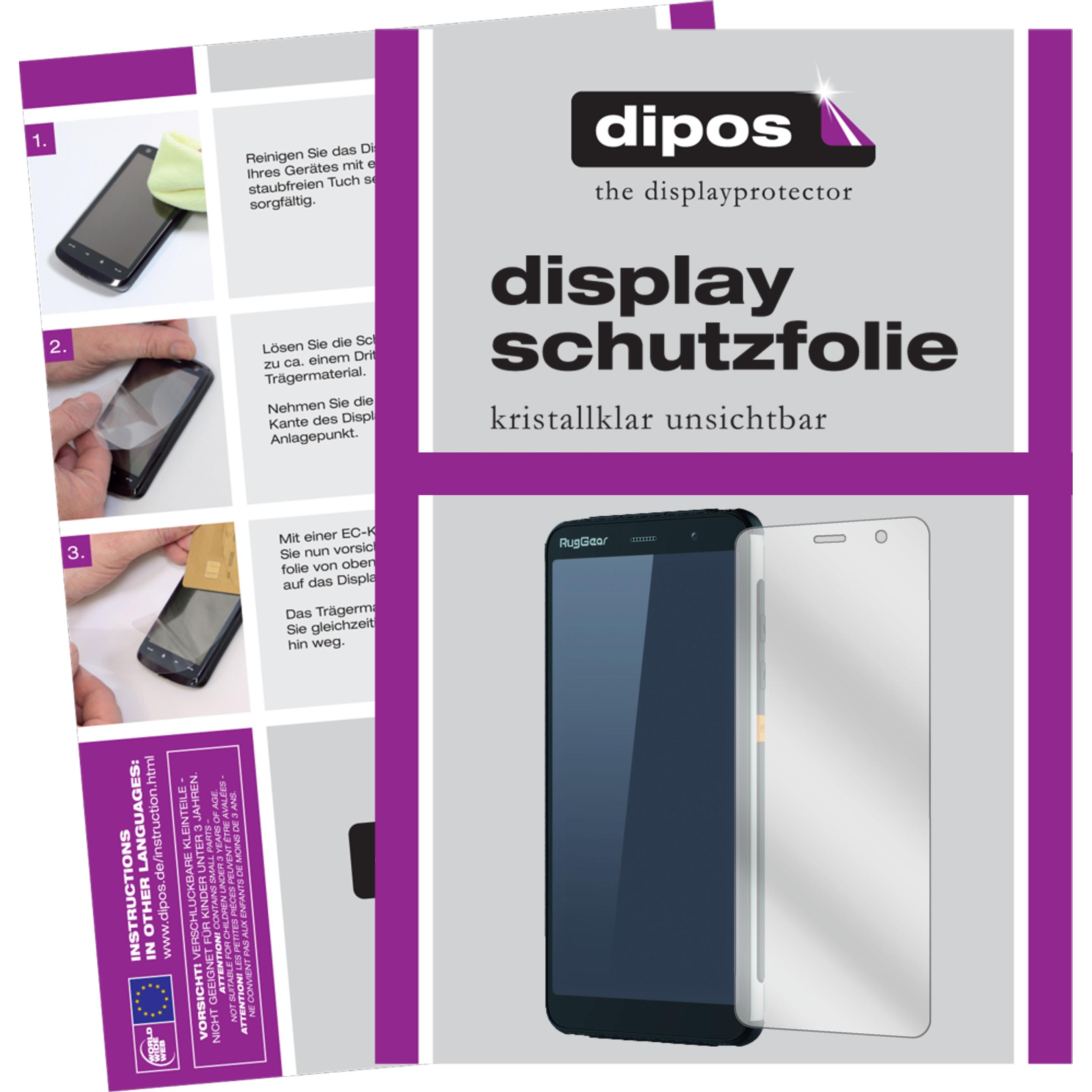 Dipos Displayschutzfolie Crystalclear (6 Stück, RugGear RG850), Smartphone Schutzfolie, Transparent
