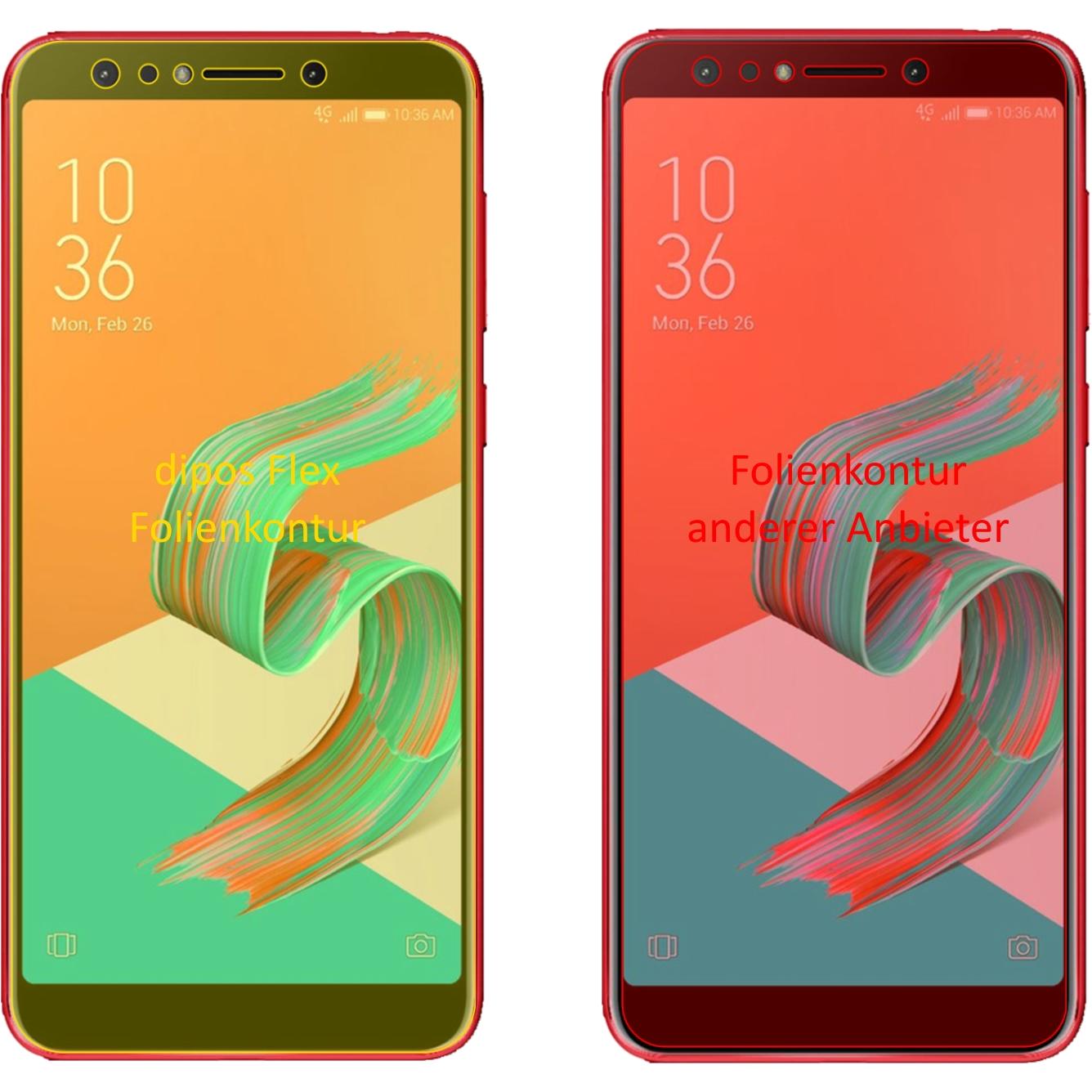 Thumbnail - Dipos Displayschutzfolie Full-Cover 3D (3 Stück, Asus Zenfone 5 Lite (ZC600KL)), Smartphone Schutzfolie, Transparent