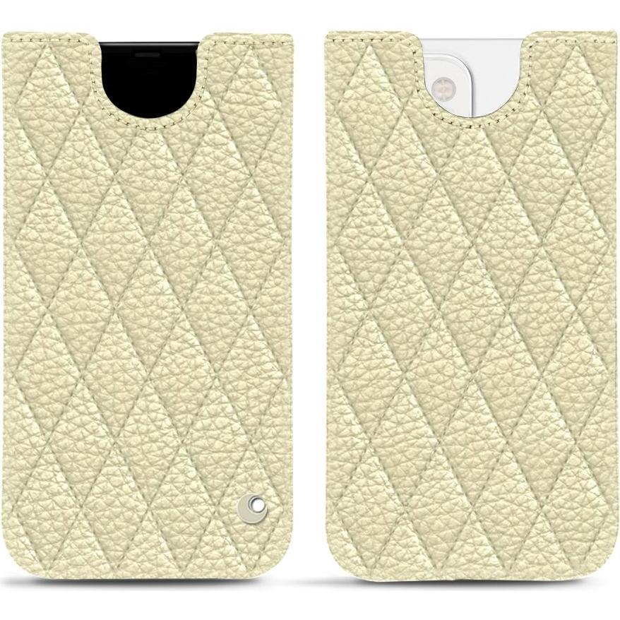 Noreve Lederschutzhülle (Apple iPhone 13 mini), Smartphone Hülle, Beige