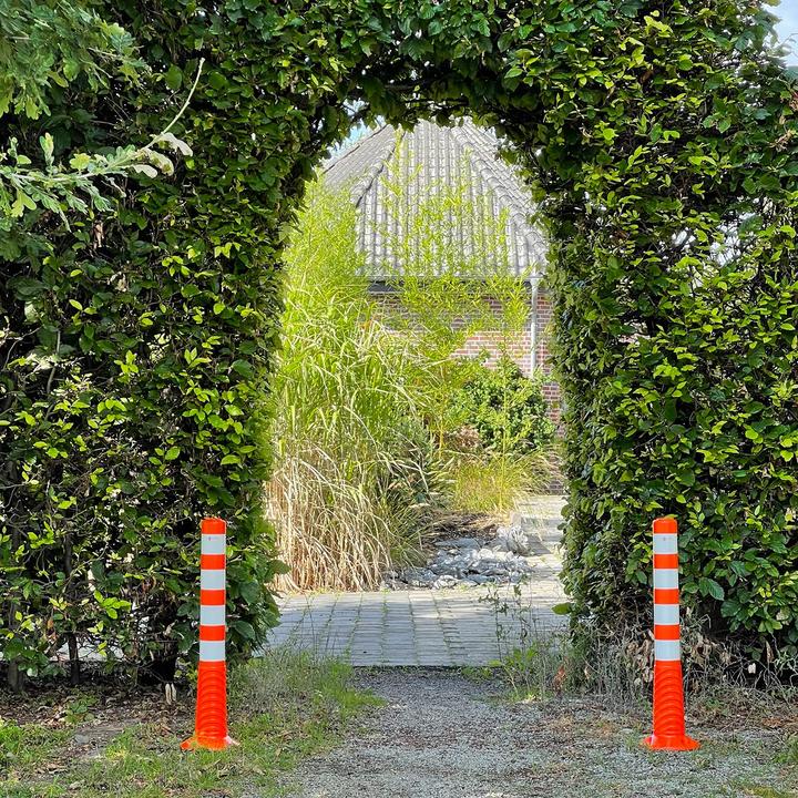 Produktbild UvV 2 Stueck Set Absperrpfosten Ecoline 75cm