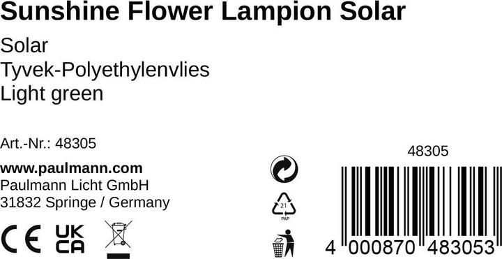 Immagine prodotto Pauleen Lanterna solare Sunshine Flower (IP44)