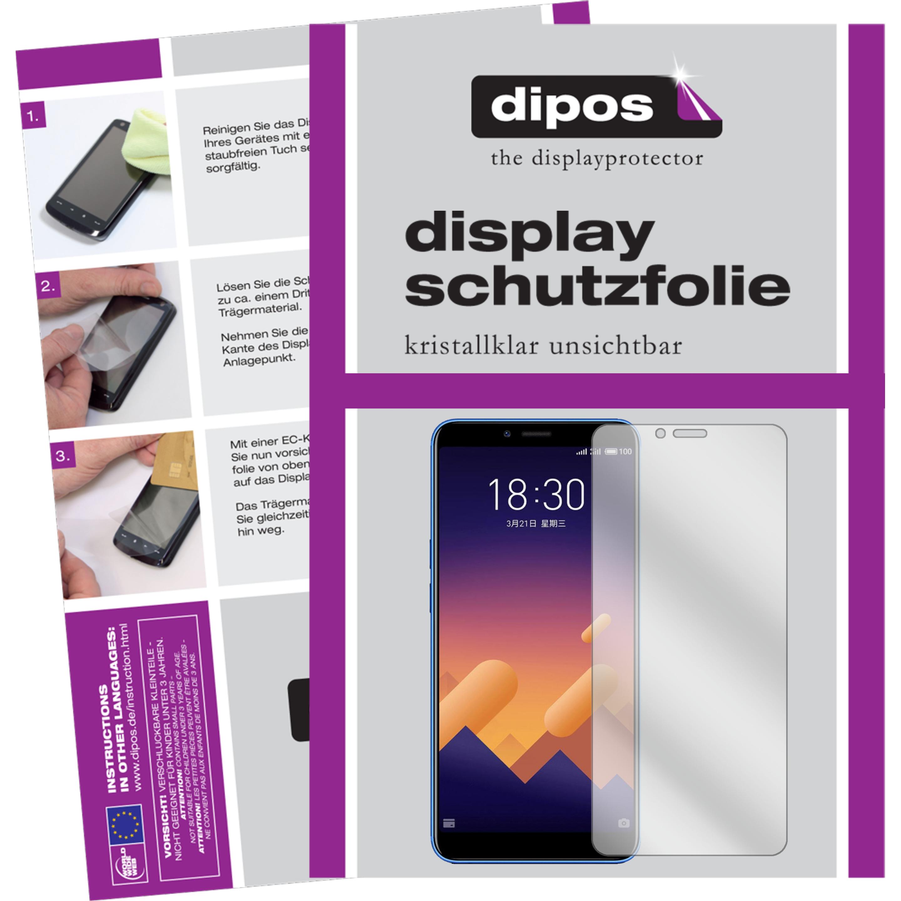 Dipos Displayschutzfolie Crystalclear (2 Stück, Meizu E3), Smartphone Schutzfolie, Transparent