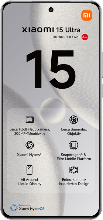 Produktbild Xiaomi 15 Ultra (512 GB, White, 6.73", Dual SIM, 50 Mpx, 5G)