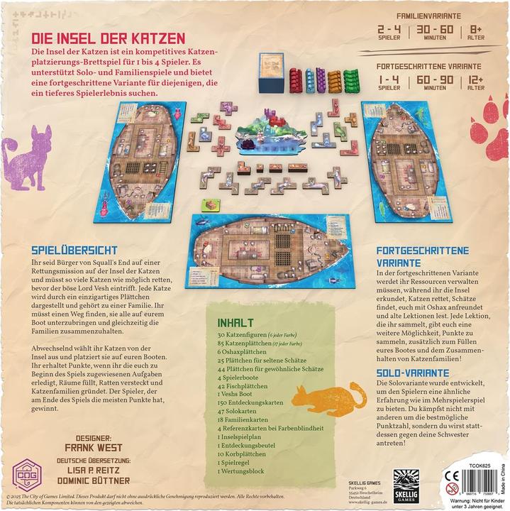 Produktbild Skellig Games Die Insel der Katzen (Deutsch, 1 - 4 Spieler)