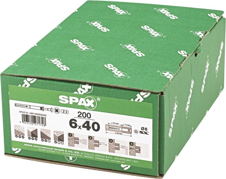 Actual product image Spax Nagelduebel Senkkopf Z2 (200 pcs.)