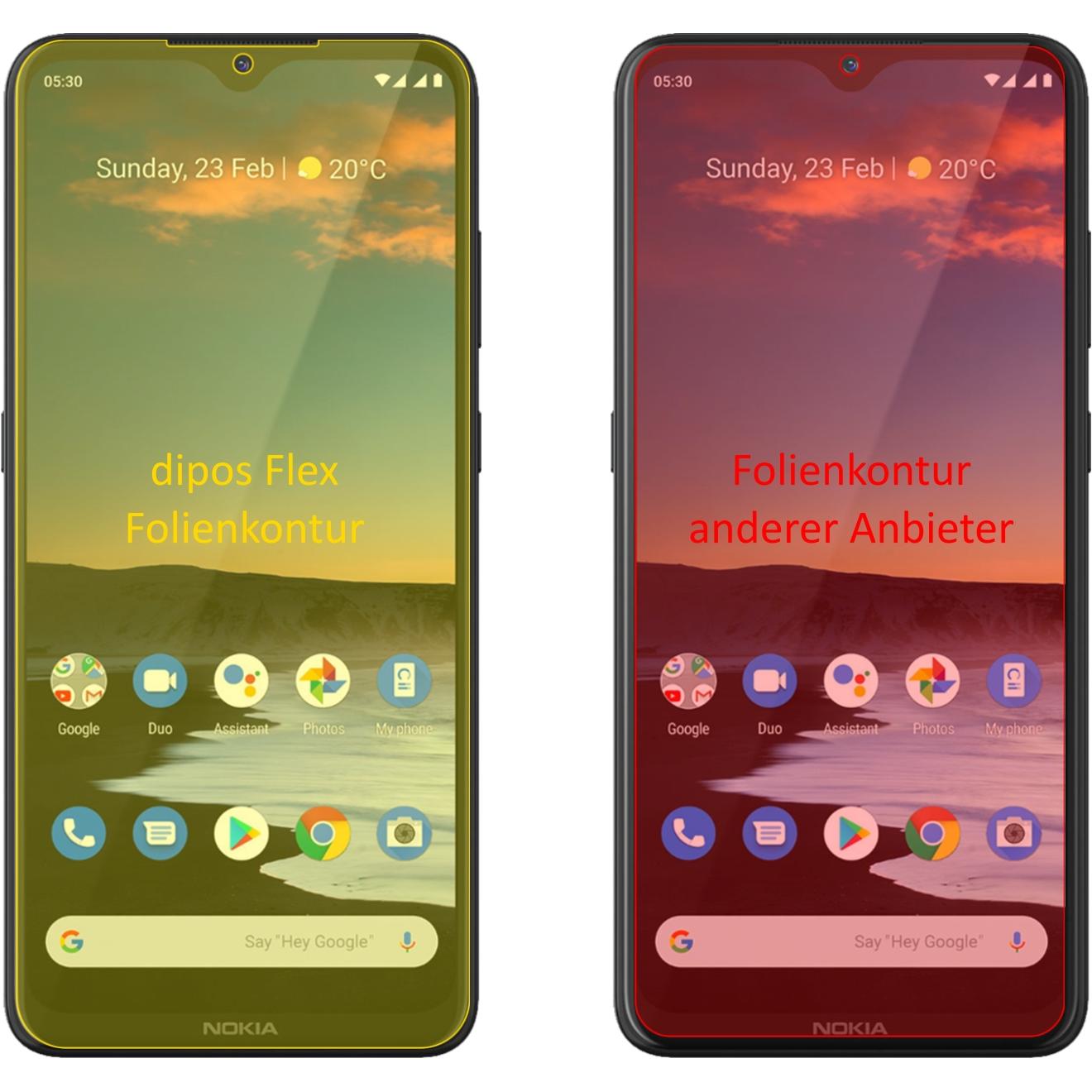 Thumbnail - Dipos Displayschutzfolie Full-Cover 3D (2 Stück, Nokia 5.3), Smartphone Schutzfolie, Transparent