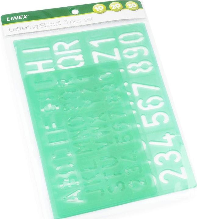 Produktbild Linex Schriftschablonen-Set (25 cm, Kunststoff)