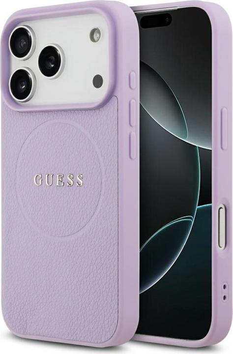 Productafbeelding Guess - Grained Gold Ring MagSafe (GUHMP17XPGHSMMU) - iPhone 17 Pro Max - Purple (Apple iPhone 17 Pro Max)