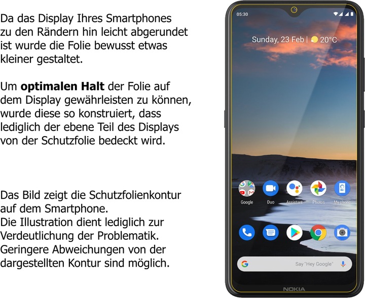 Immagine prodotto Dipos Pellicola Protettiva Anti-Shock (2 Pezzo/i, Nokia 5.3)
