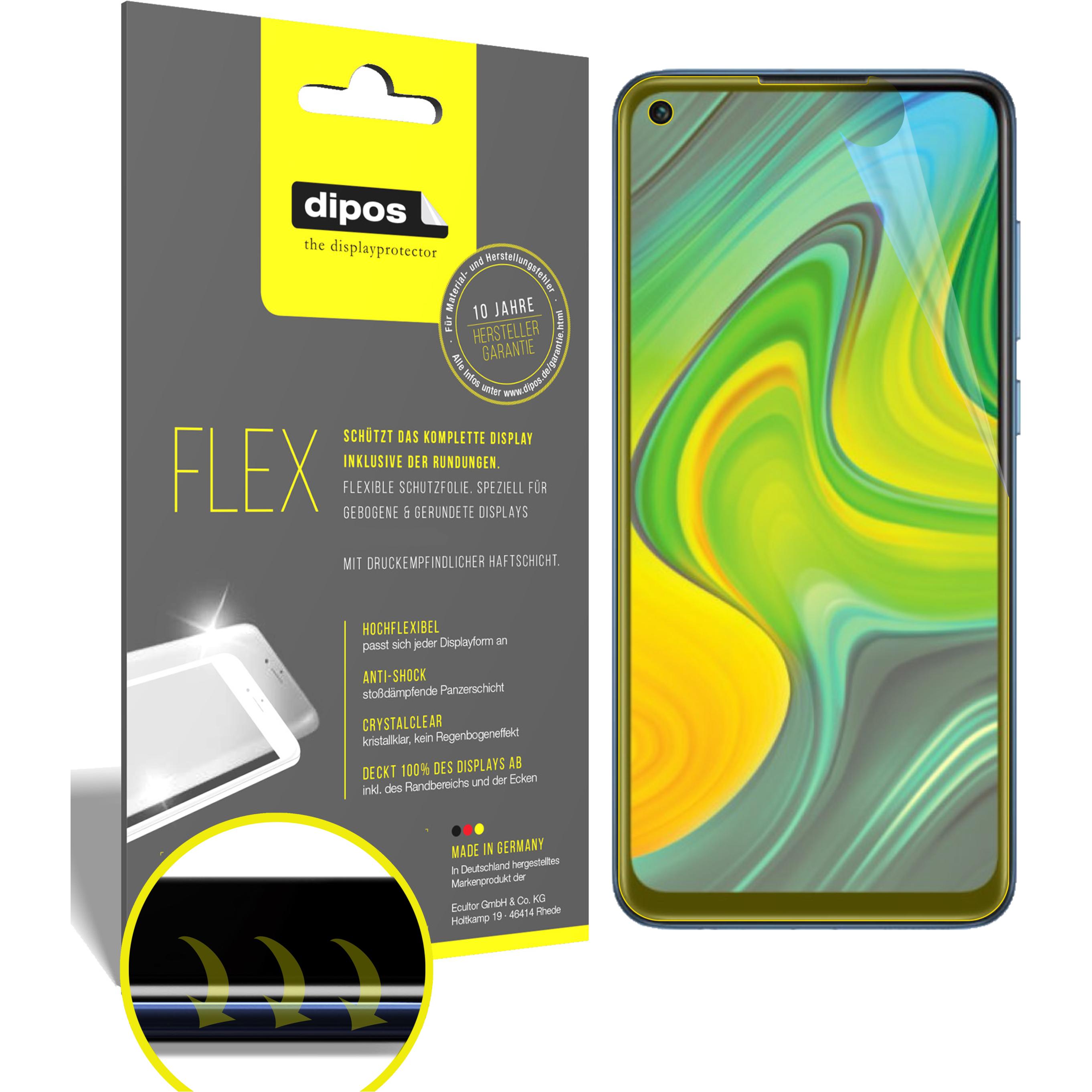 Thumbnail - Dipos Displayschutzfolie Full-Cover 3D (2 Stück, Xiaomi Redmi Note 9), Smartphone Schutzfolie, Transparent