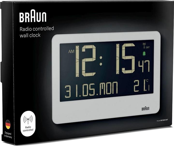 Actual product image Braun Wall Clock. Function White
