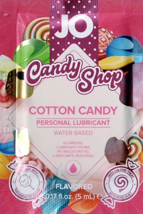 Actual product image System JO Candy Shop water-based candyfloss lube 5 ml, sugar-free, plant-based
