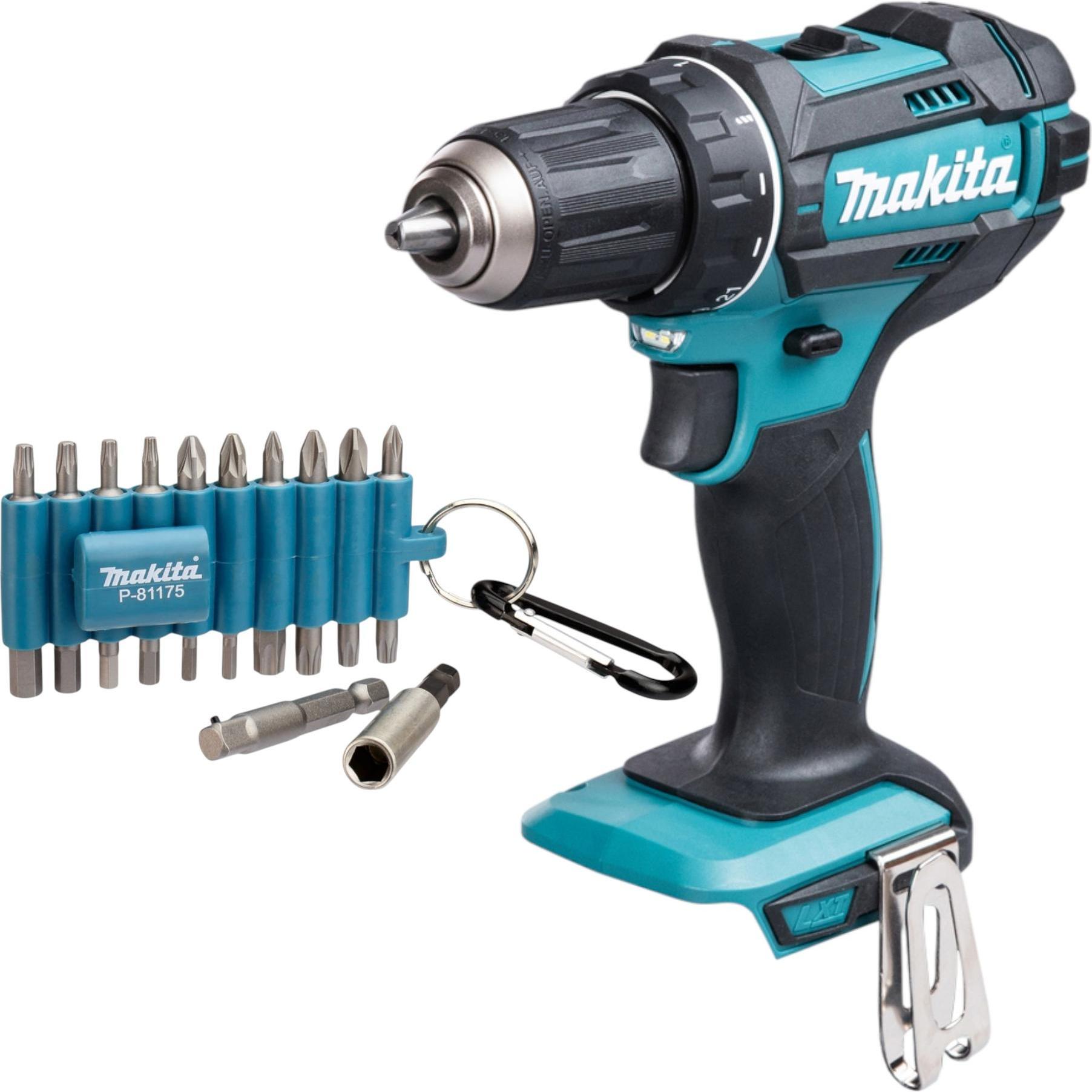 Makita, Trapano + Avvitatore a batteria, DDF 482 Z Akku Bohrschrauber 18 V 62 Nm + 22 tlg. Bit Set - ohne Akku, ohne Ladegerät