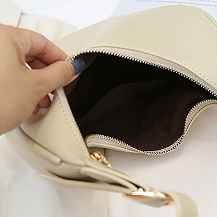 Produktbild Only-Bags.Store Vintage Unterarm Umhängetaschen Einfacher Stil Tasche Geldbörse Solid Farbe PU Leder Achselhöhle