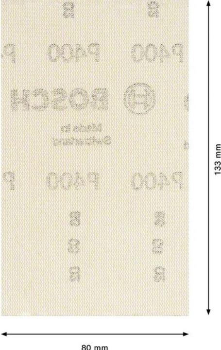 Actual product image Bosch Professional Zubehör Expert M480 sanding net for orbital sander, 80 x133 mm, G 400, 10 pcs. (400, P400)