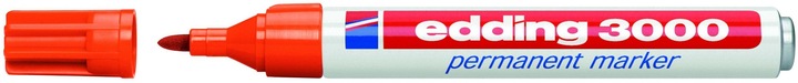 Actual product image Edding Permanent Marker 3000 (Orange, 3 mm, 1 x)