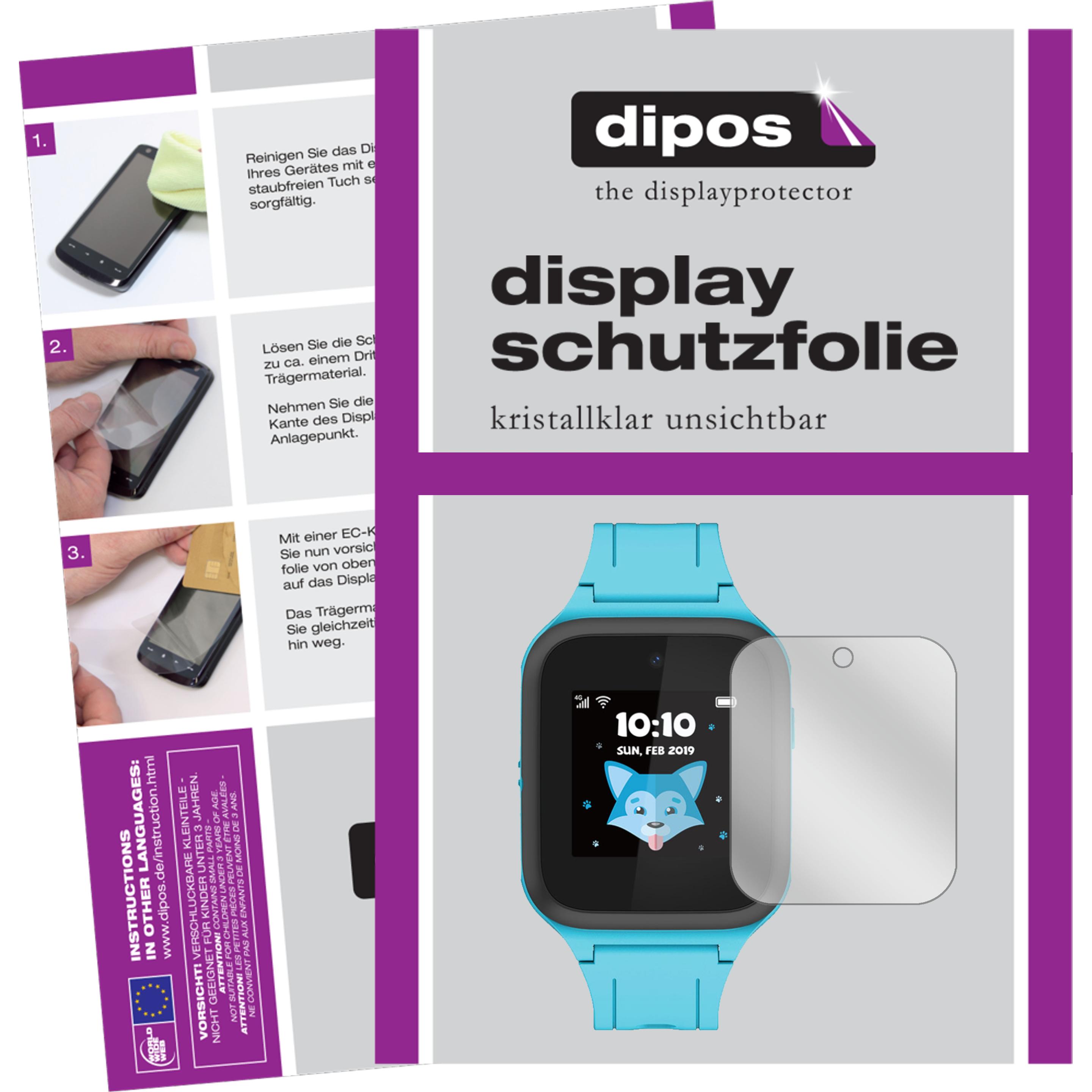 Dipos Displayschutzfolie Crystalclear, Smartwatch Schutzfolie, Transparent