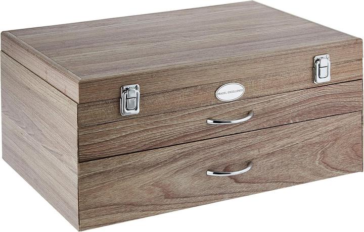 Image du produit Party Light & Sound Pradel Excellence D635C113 Cutlery Set 113Piece Ambiance In A Wooden Box With 2 Drawers (113 pcs, Set de couverts)