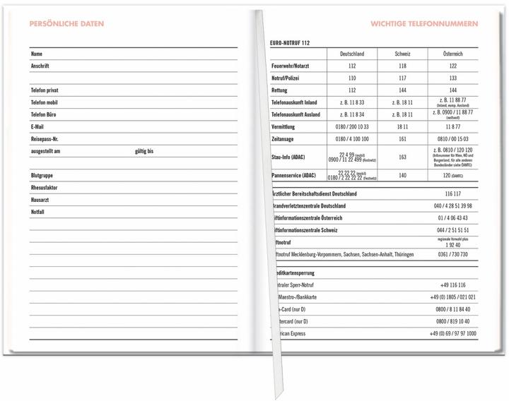 Produktbild Heye Tagebuch-Agenda Lady (A5, 1 Woche / 1 Seite)