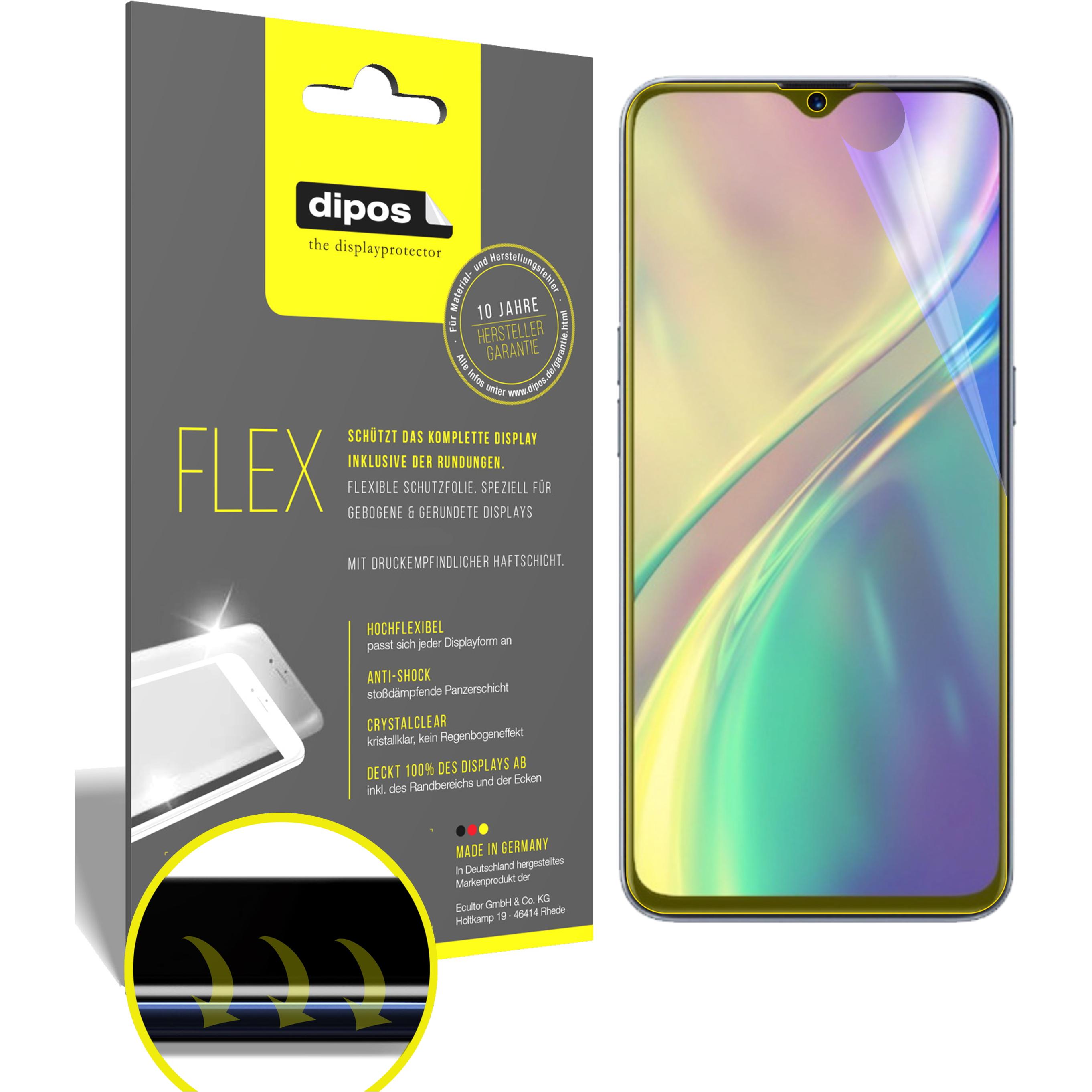 Thumbnail - Dipos Displayschutzfolie Full-Cover 3D (2 Stück, Realme XT), Smartphone Schutzfolie, Transparent