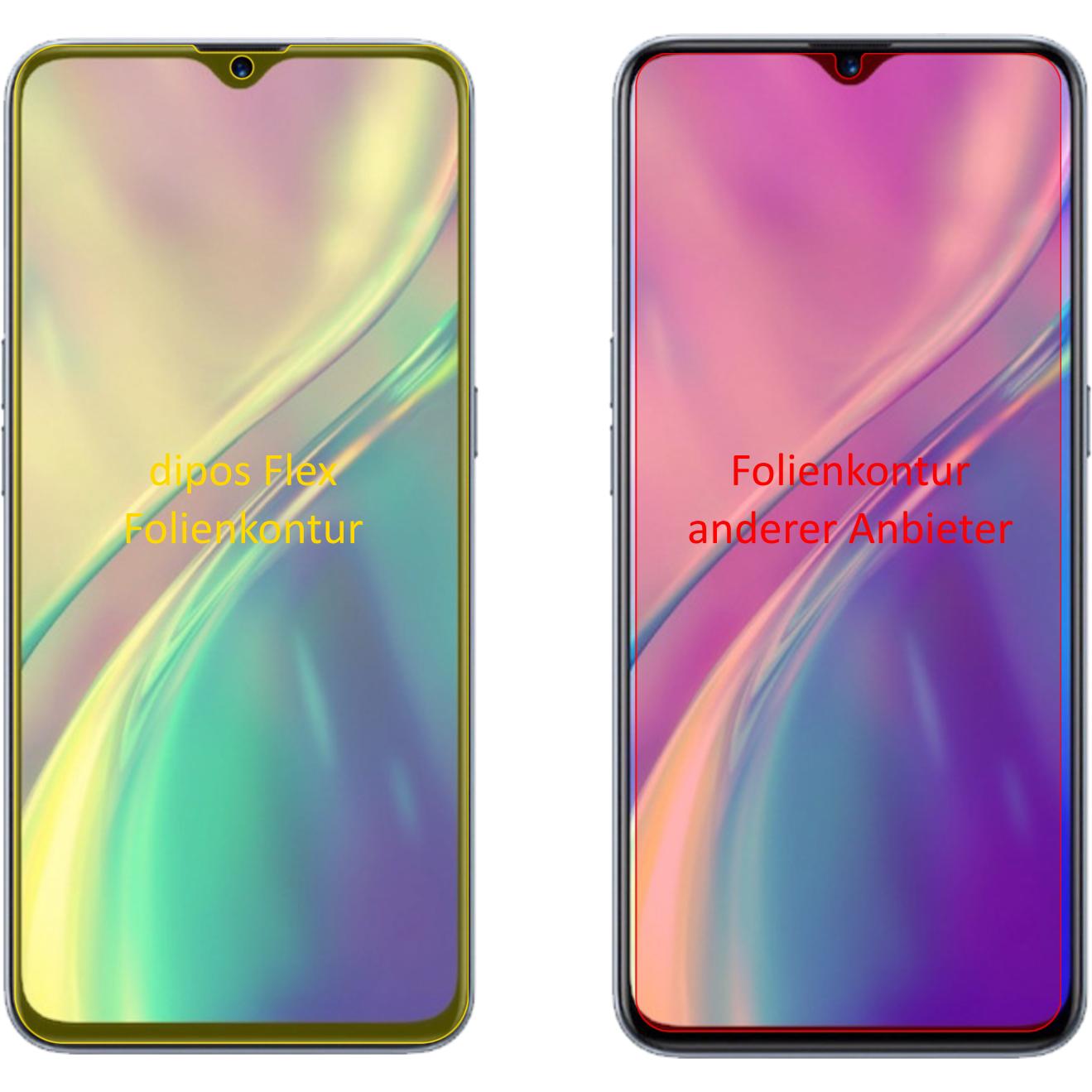 Thumbnail - Dipos Displayschutzfolie Full-Cover 3D (2 Stück, Realme XT), Smartphone Schutzfolie, Transparent
