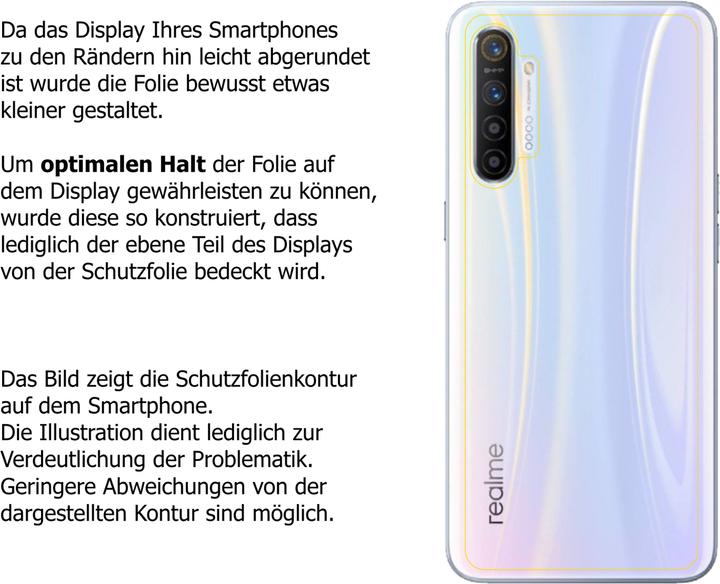 Pellicola Protettiva per I Oppo Realme X2 posteriore I Protezione opaco Vetro 9H