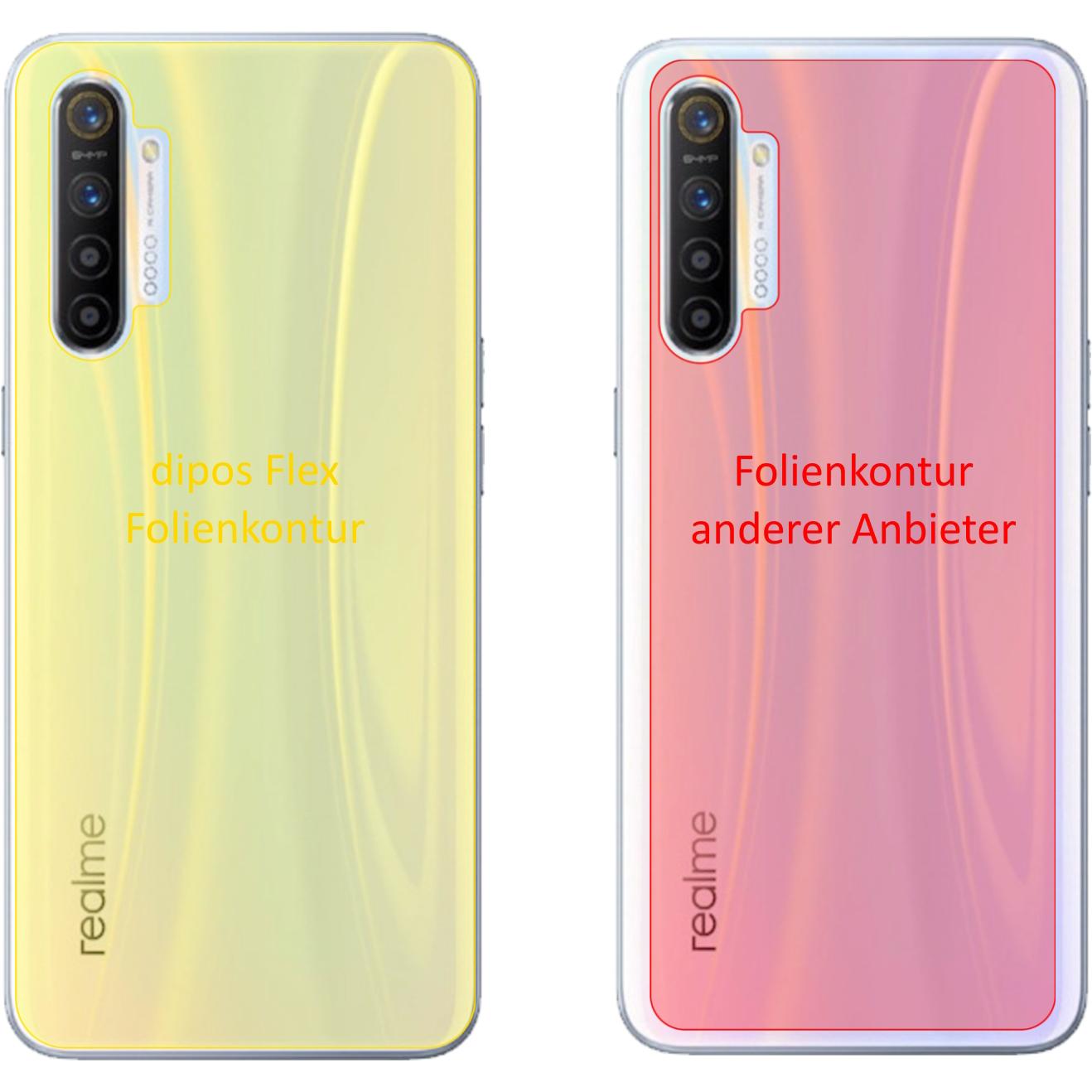 Thumbnail - Dipos Displayschutzfolie Full-Cover 3D (3 Stück, Realme XT), Smartphone Schutzfolie, Transparent