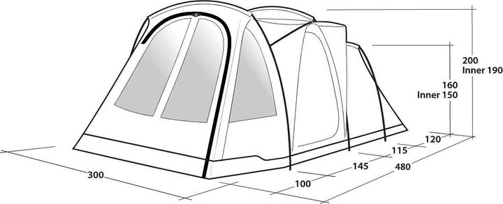 Actual product image Outwell Springwood 5SG (Tunnel tent, 16.20 kg, 5 persons)