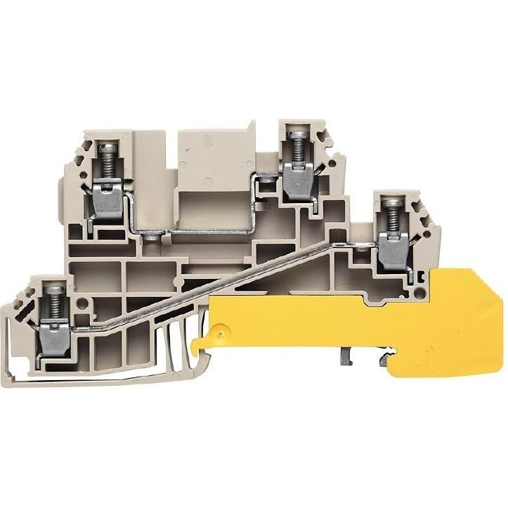Weidmüller WDL 2.5/L/L/PE Verteiler- Reihenklemme m.WQV 2,5qmm 1030200000 1, Elektronikkabel + Stecker, Beige