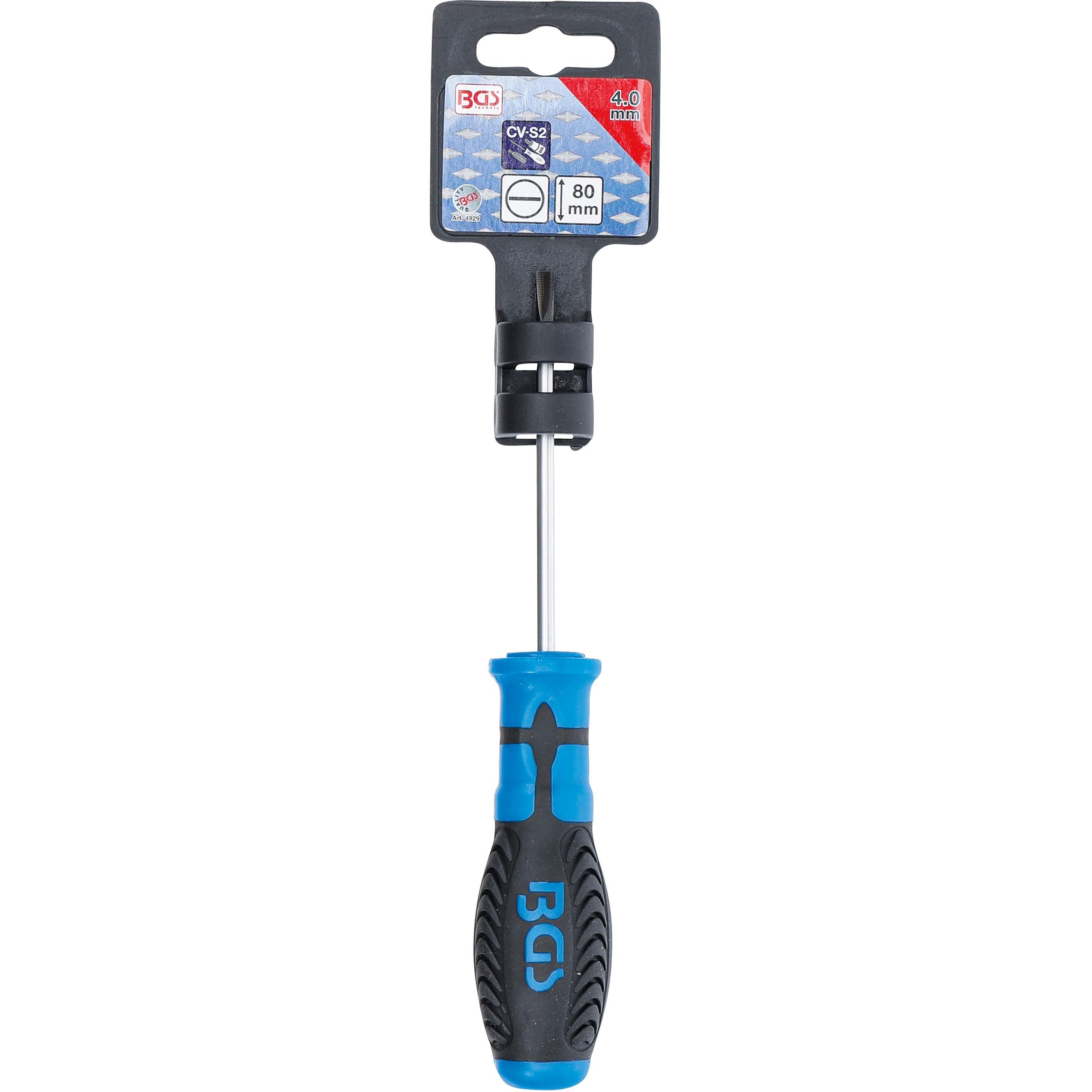 Thumbnail - BGS, Schraubenzieher, Schraubendreher Schlitz 4 mm Klingenlänge 80 mm (Schlitz)