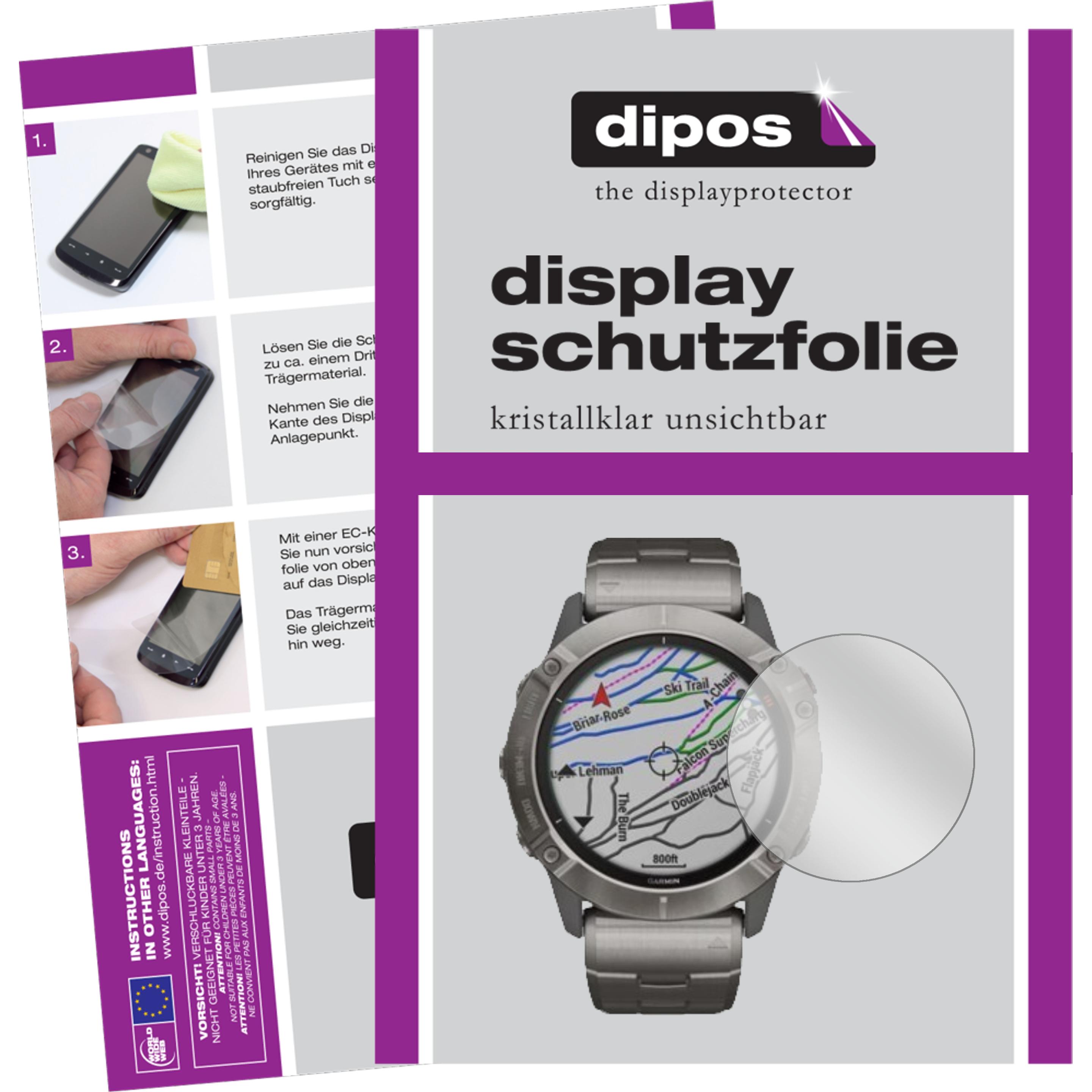 Dipos Displayschutzfolie Crystalclear, Smartwatch Schutzfolie, Transparent