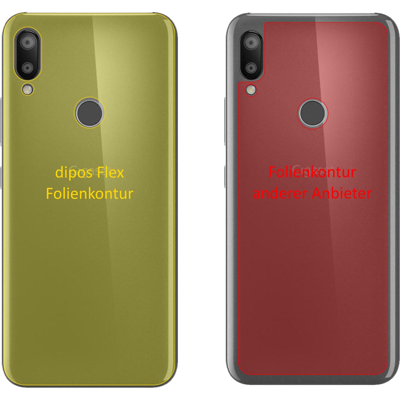 Thumbnail - Dipos Displayschutzfolie Full-Cover 3D (3 Stück, Gigaset GS190), Smartphone Schutzfolie, Transparent