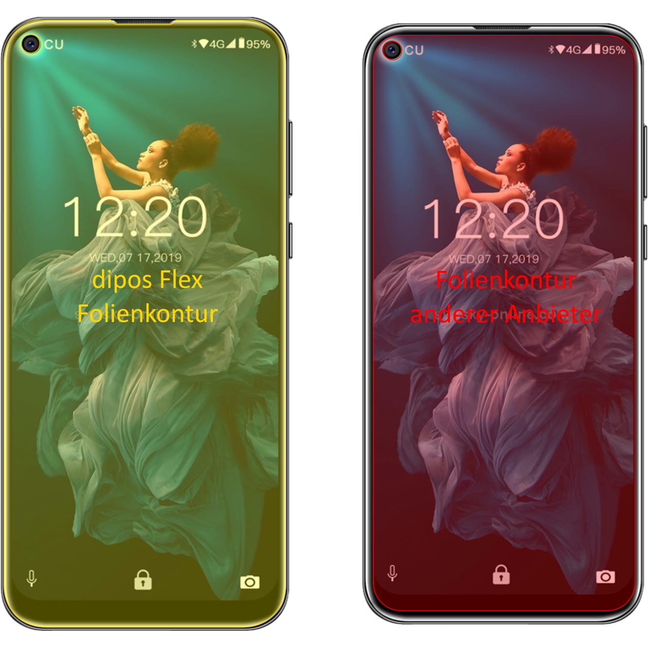 Thumbnail - Dipos Displayschutzfolie Full-Cover 3D (3 Stück, Oukitel C17 Pro), Smartphone Schutzfolie, Transparent
