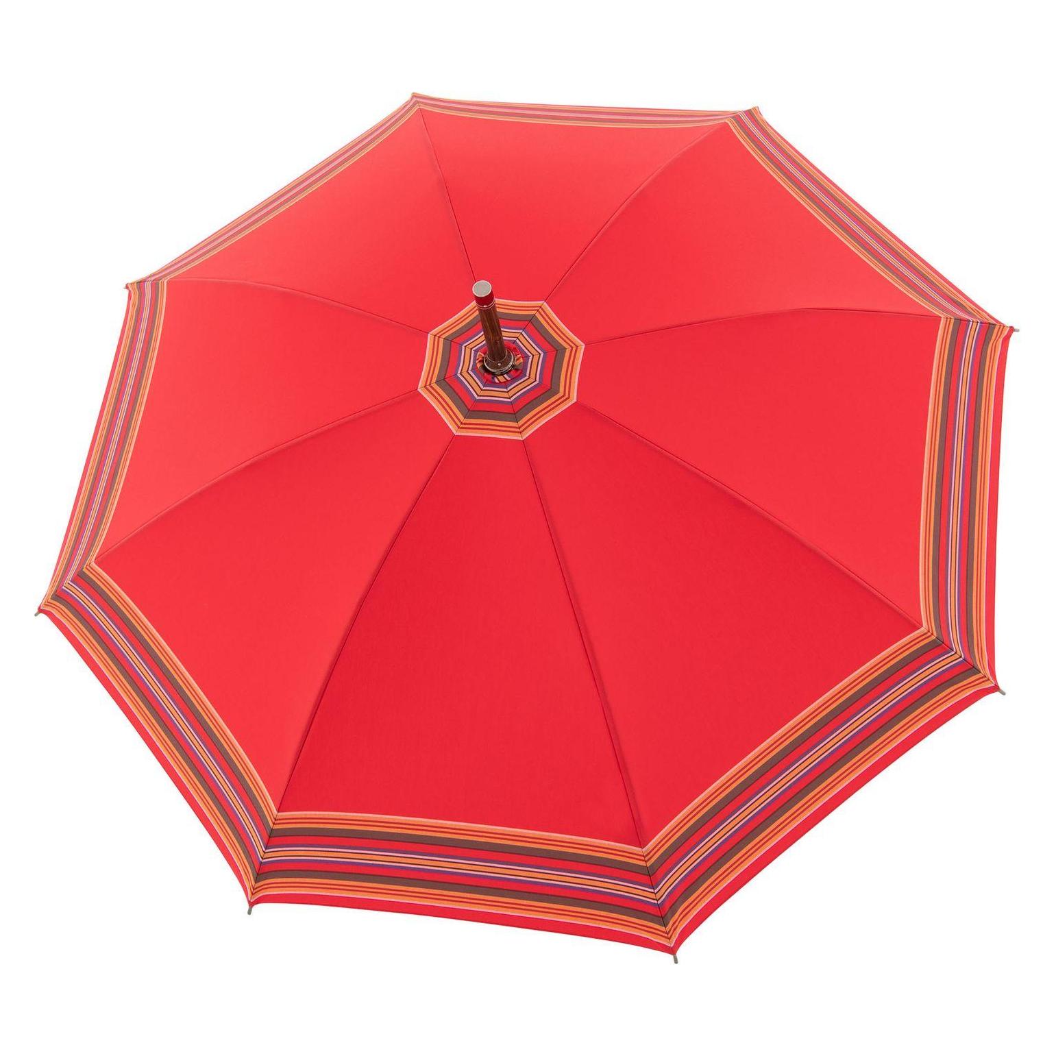 Doppler Manufaktur, Unisex, Regenschirm, Kastanie Trachtenstreif, Rot
