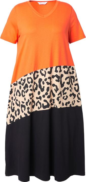 Produktbild Miamoda Kleid, A-Linie, Colorblocking mit Animalprint (56)