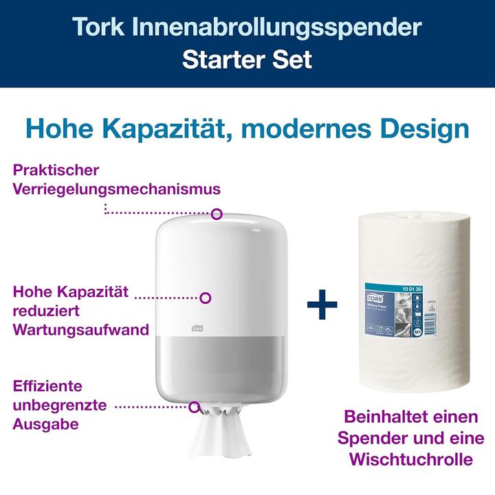 Actual product image Tork Mini inside roll-off starter set White M2 959000 1pc.