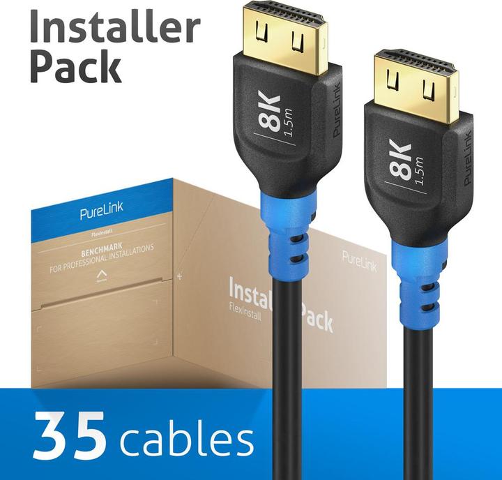 Produktbild Purelink FlexInstall HDMI Kabel 8K 48Gbps 1.50m - Installer Pack 20 stk. (1.50 m, HDMI, 2.1)