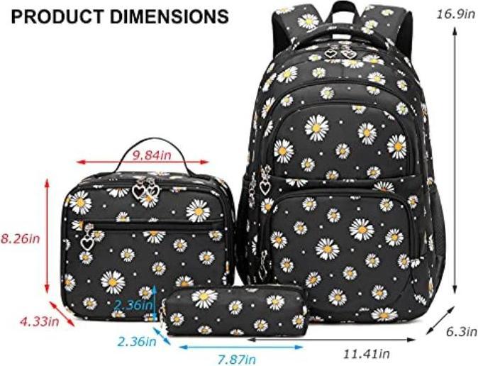 Produktbild Only-Bags.Store Schulranzen Schulrucksack Schulranzen Schulfreizeit mit Brotzeittasche und Federtasche