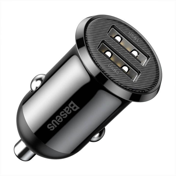 Image du produit Baseus Grain Pro Car Charger 2x USB 4.8A (black)