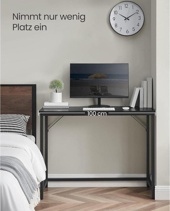 Image du produit Songmics Computertisch Bürotisch 100x50x76cm Schwarz (50 x 100 x 76 cm)